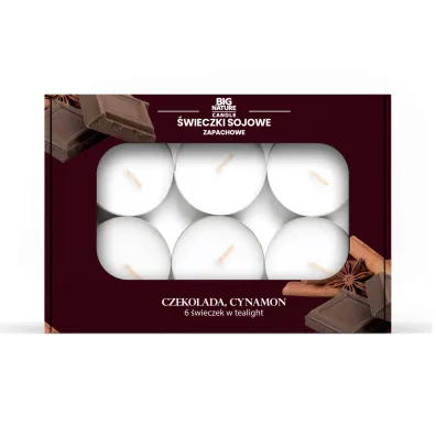 Big Nature �wieczki sojowe czekolada - cynamon 6sz 6 szt.