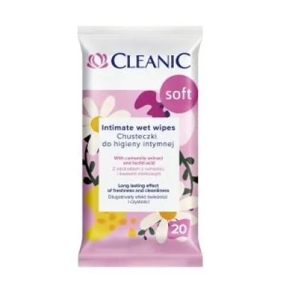 Cleanic Soft Chusteczki do higieny intymnej 20 szt.