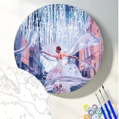 Twoje Hobby Malowanie po numerach okr�g�e - Baletnica 40cm