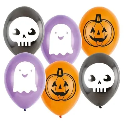 Amscan Balony lateksowe Hallo-ween Friends 6 szt.