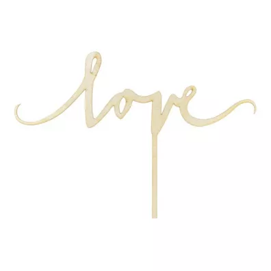 Topper drewniany Love 16 cm