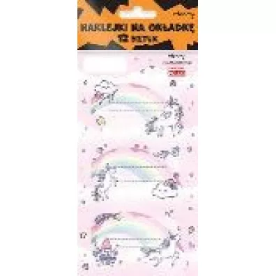 Henry Naklejki na zeszyty - Unicorn t�cza 12 szt.