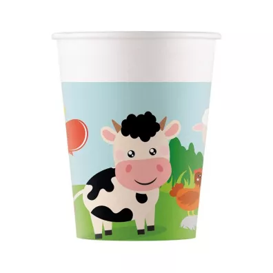Procos Kubeczki papierowe Farm 200ml 8 szt.