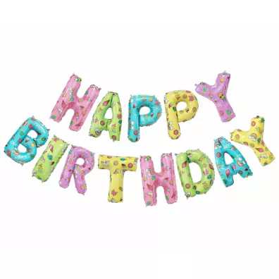 Godan Balony foliowe - litery Happy Birthday 35 cm