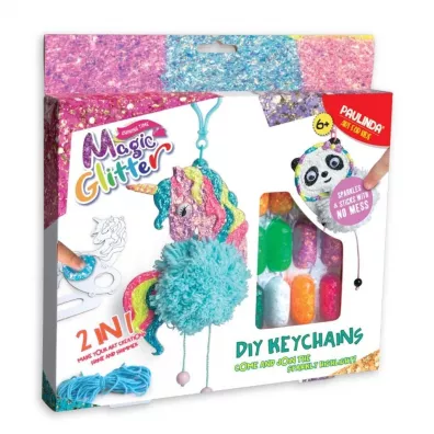 Zestaw kreatywny Strigo Magic Glitter stw�rz swoje breloczki 3D Panda i Unicor