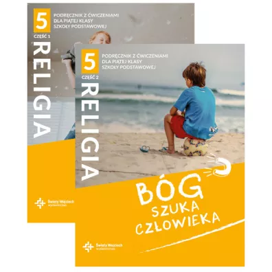 Pakiet: B�g szuka cz�owieka 5. Podr�cznik z �wiczeniami do religii dla 5 klasy szko�y podstawowej. Cz�� 1-2