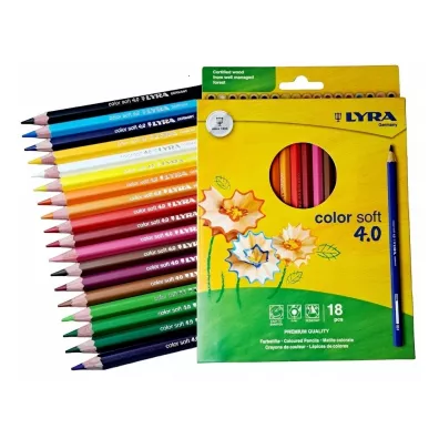 Lyra, Kredki o��wkowe Color Soft 4.0, 18 kolor�w