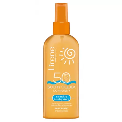 Lirene Sun suchy olejek ochronny na mokr� i such� sk�r� wodoodporny SPF50 150 ml