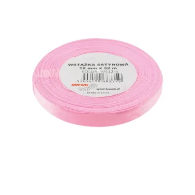 Brewis Wst��ka satynowa jasna r�owa 12mm x 32m