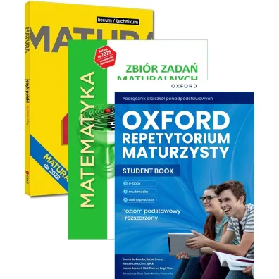 Pakiet Matura 2026: J�zyk polski. Egzamin ustny. Repetytorium maturalne, Matematyka. Zbi�r zada� maturalnych. Lata 2010-2025. Poziom podstawowy, Oxford Repetytorium Maturzysty. Poziom podstawowy z elementami rozszerzenia