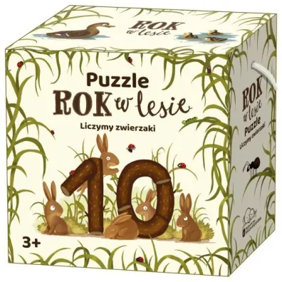 Puzzle Rok w lesie. Liczymy zwierzaki Nasza Ksi�garnia