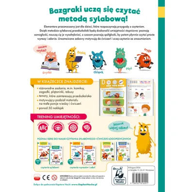 Bazgraki czytaj� sylabami. Czytanie sylabowe. Elementarz. Kapitan Nauka