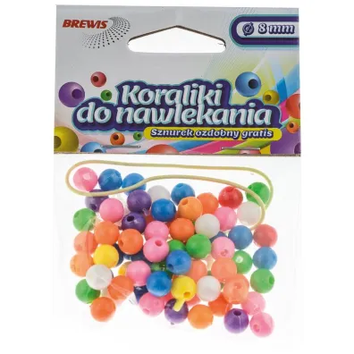 Koraliki do nawlekania + sznurek ozdobny Brewis