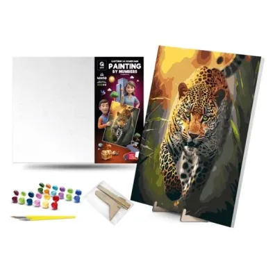 Qbee Malowanie po numerach - Wdzi�ku drapie�nika 40x50cm