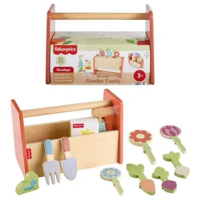 Fisher-Price Drewniana skrzynka z kwiatami Mattel