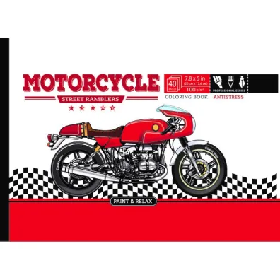 Kolorowanka antystresowa 200x126 20 kartek TW Motorcycle