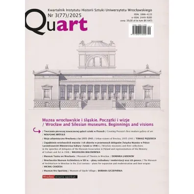 Quart nr 3(77) 2025 Muzea wroc�awskie i �l�skie... - Piotr Red Oszczanowski