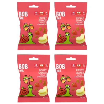 Bob Snail �elki jab�ko-truskawka roll zestaw 4 x 40 g