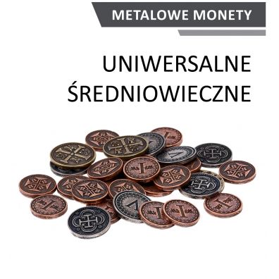Drawlab Entertainment Metalowe monety. Uniwersalne. redniowieczne. Zestaw 30 monet