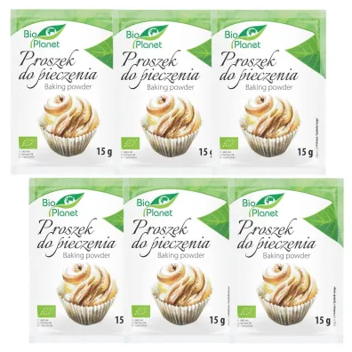 Bio Planet Proszek do pieczenia Zestaw 6 x 15 g Bio
