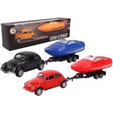 Samoch�d z �odzi� na przyczepie metal mix Pro Kids