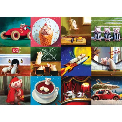 Puzzle 1000 el. �mieszne myszy Eurographics