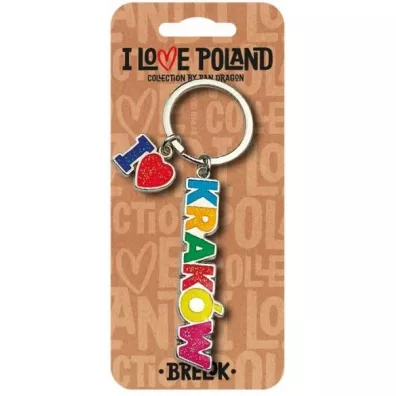 Pan Dragon Brelok I love Poland Krak�w ILP-BRE-B-KR-06