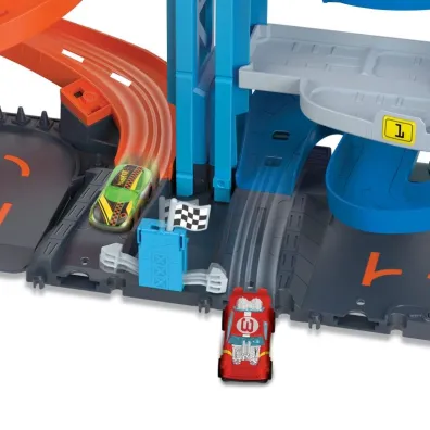 Hot Wheels. City Wy�cigowa wie�a z transformacj�. Zestaw HKX43 Mattel