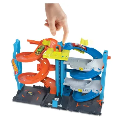 Hot Wheels. City Wy�cigowa wie�a z transformacj�. Zestaw HKX43 Mattel