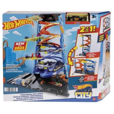 Hot Wheels. City Wy�cigowa wie�a z transformacj�. Zestaw HKX43 Mattel