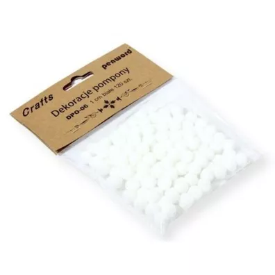 Penword Dekoracje pompony bia�e 1cm
