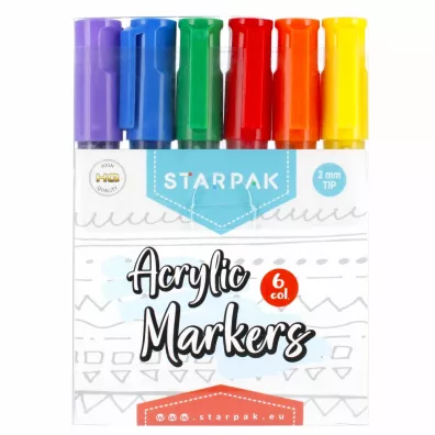 Starpak Markery akrylowe 6 szt.