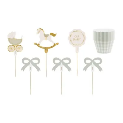 PartyDeco Zestaw do muffinek Oh Baby