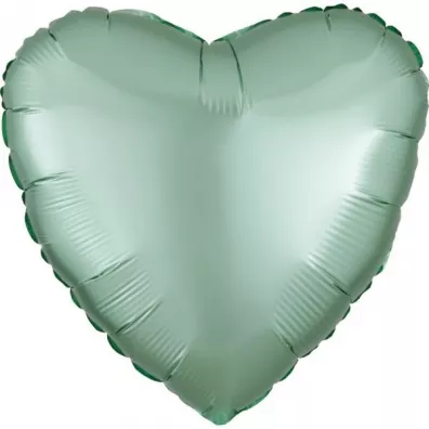 Amscan Balon foliowy Lustre Mint Green serce 43cm