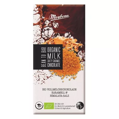 Meybona Czekolada mleczna z kawa�kami karmelu i sol� z pakistanu 100 g Bio