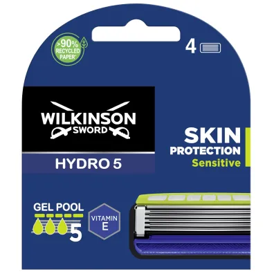 Wilkinson Hydro 5 Skin Protection Sensitive zapasowe ostrza do maszynki do golenia dla m�czyzn 4 szt.