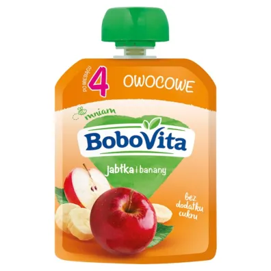 BoboVita Mus jab�ka i banany po 4 miesi�cu 80 g