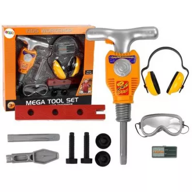 Zestaw narz�dzia m�ot pneumatyczny okulary LeanToys