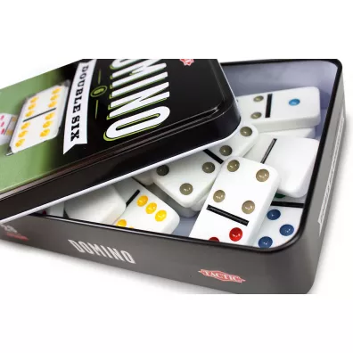 Domino szstkowe (klasyczne) Deluxe w puszce