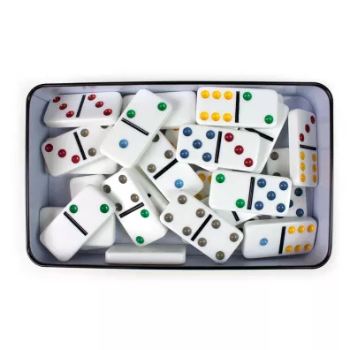 Domino szstkowe (klasyczne) Deluxe w puszce
