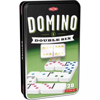 Domino szstkowe (klasyczne) Deluxe w puszce