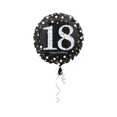 Amscan Balon foliowy 18 urodziny okr�g�y 43cm
