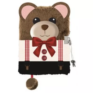 Pami�tnik A5 w�ochacz z k��dk� 3D My Little Friend Teddy Bear 96 kartek
