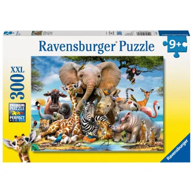 Puzzle 300 el. XXL Afryka�skie zwierzaki Ravensburger