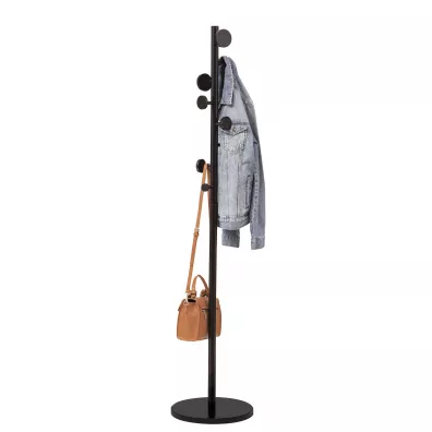 5five Simply Smart Nowoczesny wieszak stojcy czarny 176 cm