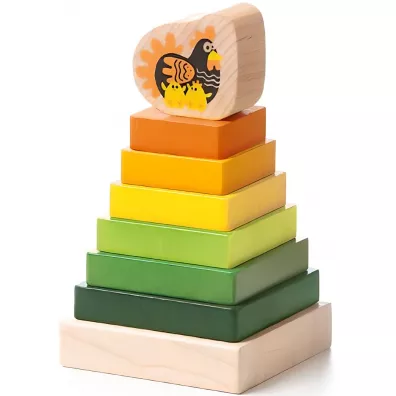 Sorter drewniany piramida Cubika