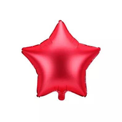 PartyDeco Balon foliowy Gwiazdka czerwony 48 cm