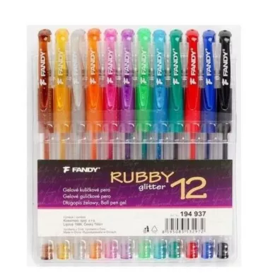 Fandy Dugopis elowy Rubby glitter 12 szt.