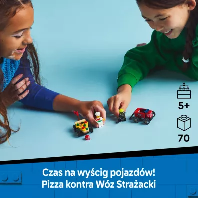 LEGO City Zestaw wy�cig�wek: pizza kontra w�z stra�acki 60458