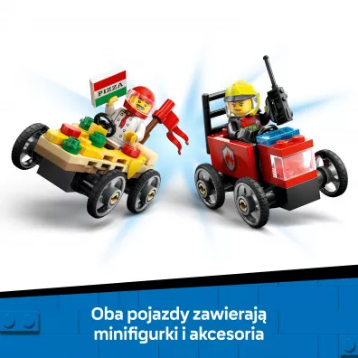 LEGO City Zestaw wy�cig�wek: pizza kontra w�z stra�acki 60458